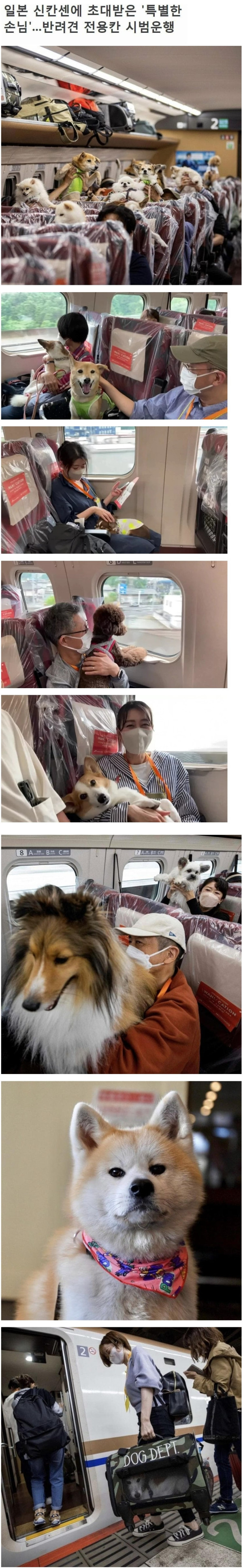 일본에서 시범 운행 중인 전용 열차